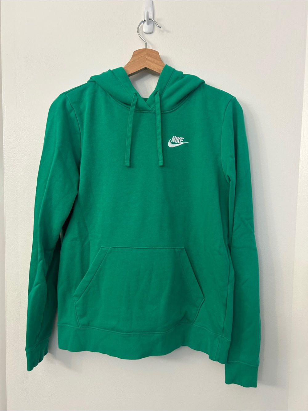 Nike Green Hoodie with White Swoosh Logo